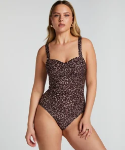 Store Badpak Leopard Vrouwen Badpakken