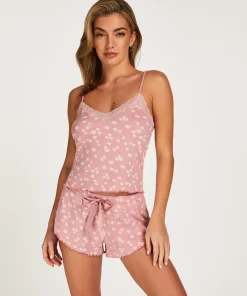 New Cami Top Rib Lace Vrouwen Pyjama'S