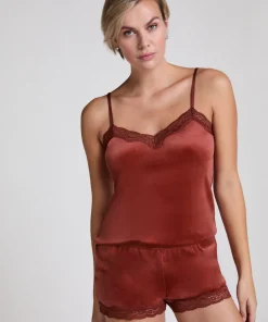 Discount Cami Top Velours Lace Vrouwen Pyjama'S