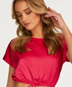 Store Crop Top Satin Vrouwen Pyjama'S