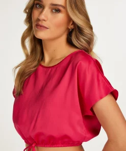 Store Crop Top Satin Vrouwen Pyjama'S