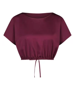 Online Crop Top Satin Vrouwen Pyjama'S