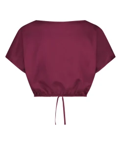 Online Crop Top Satin Vrouwen Pyjama'S