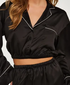 Best Sale Cropped Jack Met Lange Mouwen Vrouwen Pyjama'S