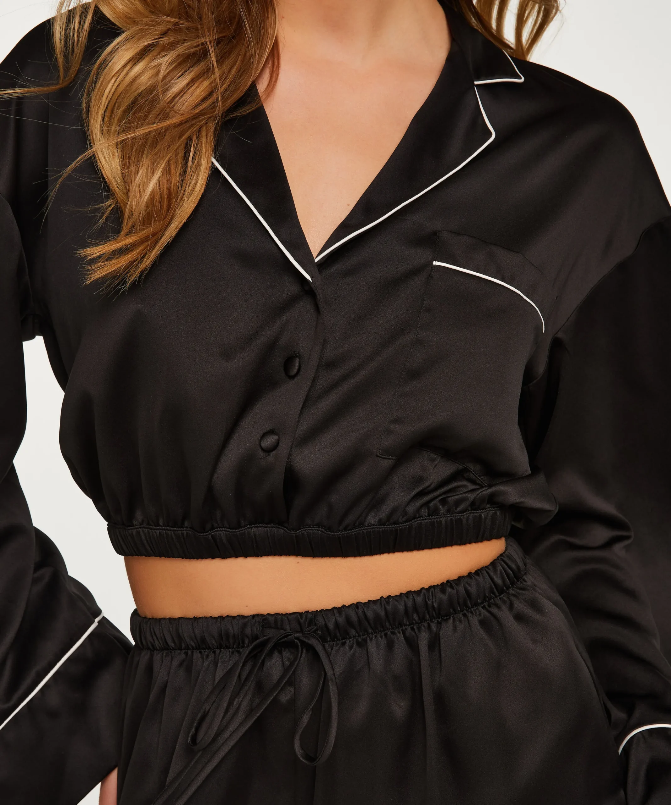 Best Sale Cropped Jack Met Lange Mouwen Vrouwen Pyjama'S