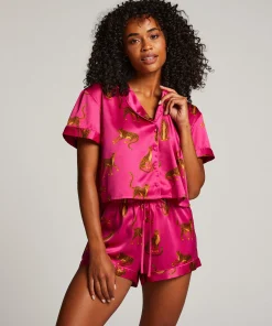Discount Jacket Satin Vrouwen Pyjamatops