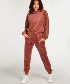 Hot Joggingbroek Velours Pintuck Vrouwen Pyjama'S