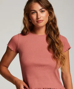 Fashion Katoenen Shirt Met Korte Mouwen Vrouwen Pyjama'S