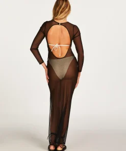 Shop Lange Jurk Sheer Vrouwen Strandkleding
