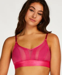 Fashion Mesh Bralette Glossy Vrouwen Bh'S Zonder Beugel