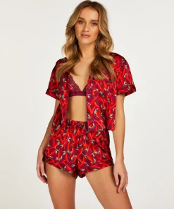 Clearance Pyjama Short Satin Vrouwen Pyjama'S