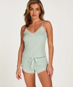 Cheap Ribbed Lace Shorts Vrouwen Pyjama'S