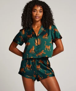 Hot Satin Shorts Vrouwen Pyjama'S