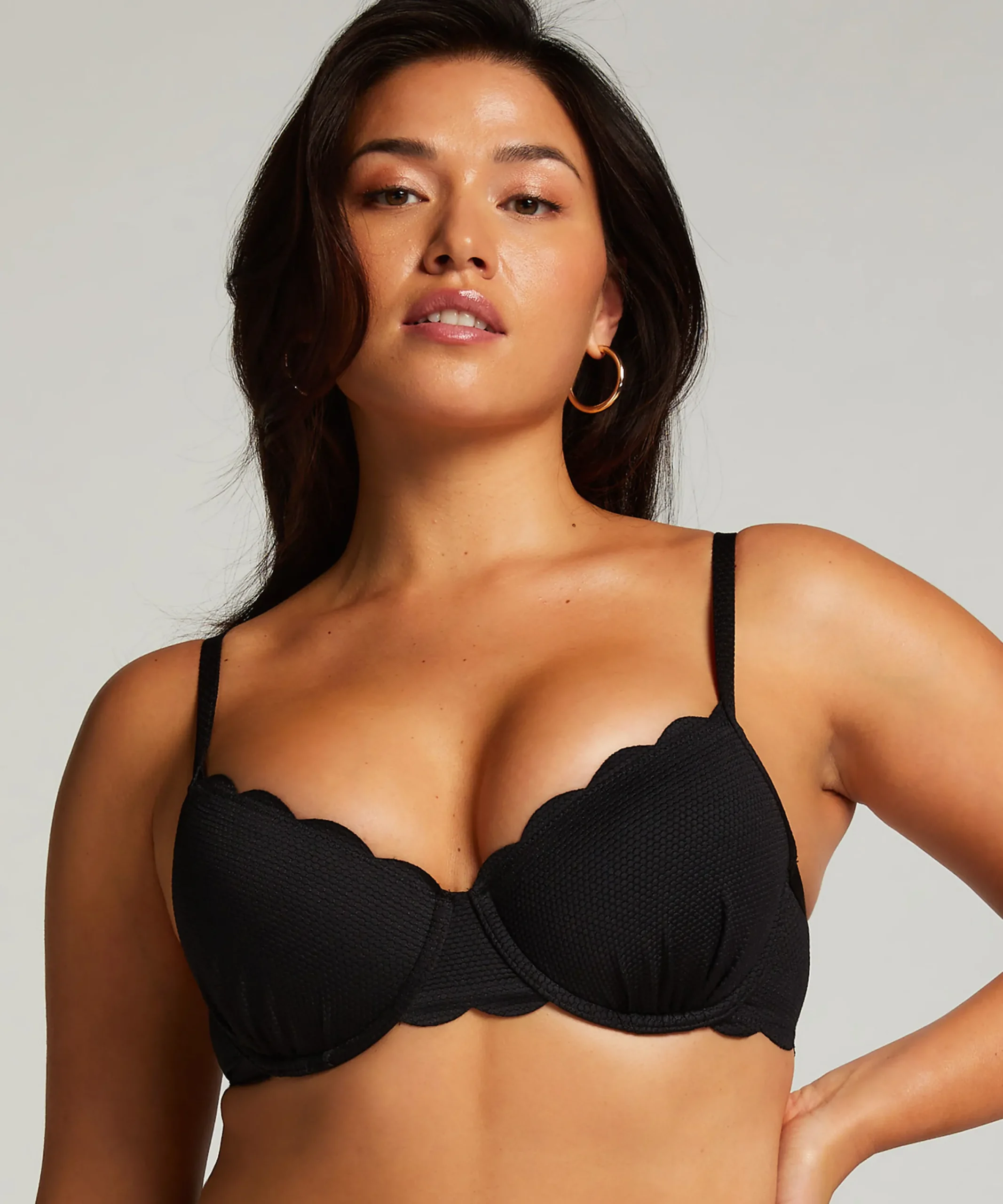 Clearance Voorgevormde Beugel Bikinitop Scallop Vrouwen Bikini'S