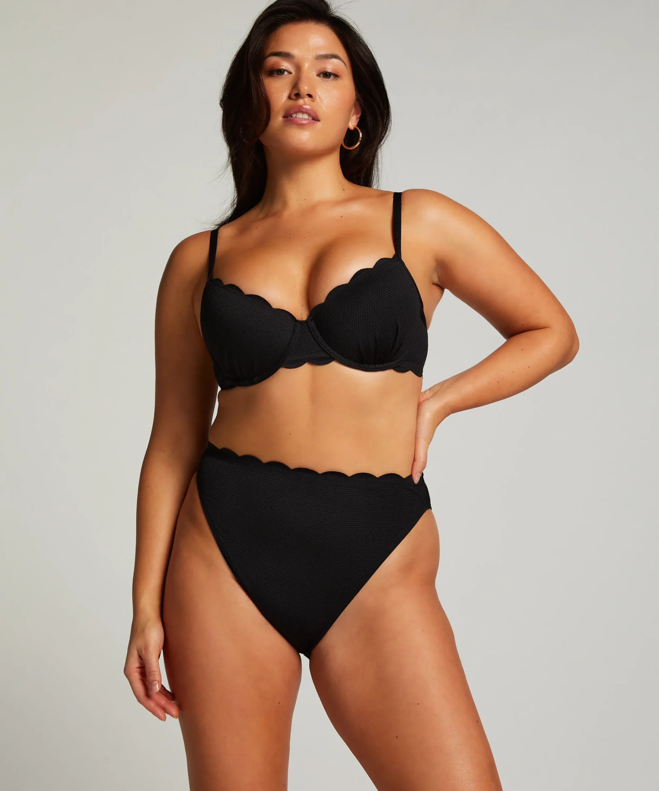 Clearance Voorgevormde Beugel Bikinitop Scallop Vrouwen Bikini'S