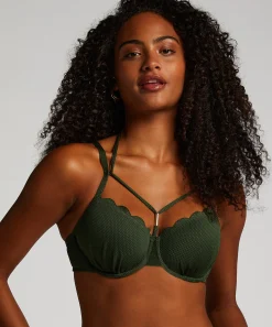 Outlet Voorgevormde Beugel Bikinitop Scallop Vrouwen Bikini'S