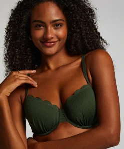 Outlet Voorgevormde Beugel Bikinitop Scallop Vrouwen Bikini'S