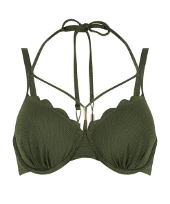 Outlet Voorgevormde Beugel Bikinitop Scallop Vrouwen Bikini'S