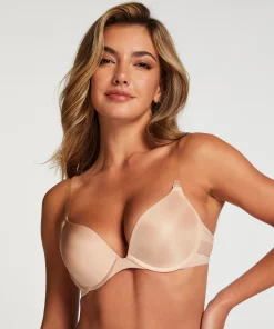 Flash Sale Voorgevormde Push-Up Beugel Bh Transparant Back Vrouwen Push-Up & Maximizer Bh'S