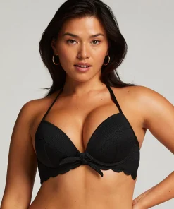 Store Voorgevormde Push-Up Beugel Bikinitop Scallop Cup A - E Vrouwen Bikini'S