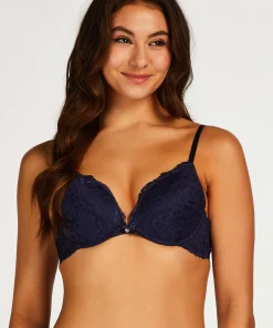 Outlet Voorgevormde Push-Up Beugel Bh Marine Vrouwen Push-Up & Maximizer Bh'S