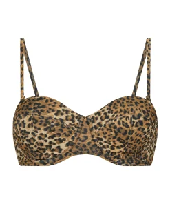 Discount Voorgevormde Strapless Push-Up Bikinitop Leopard Vrouwen Bikini'S