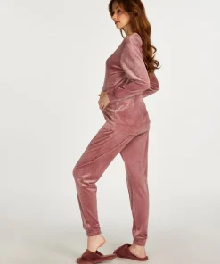 Flash Sale Zwangerschapsjoggingbroek Velours Pintuck Vrouwen Pyjama'S